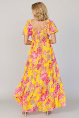 Darla Maxi Dress | Baltic Born Yellow + Pink Floral
