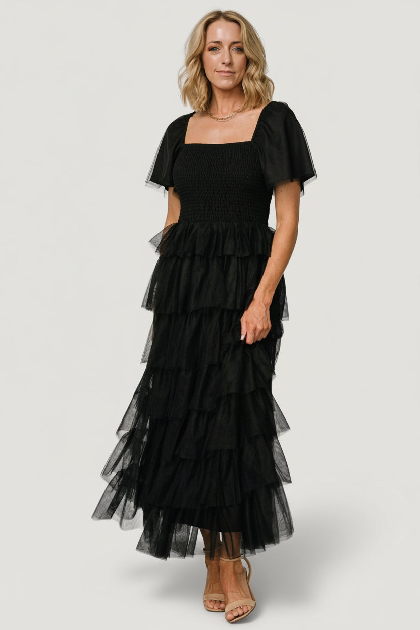 Cherise Tulle Tiered Dress | Baltic Born Black