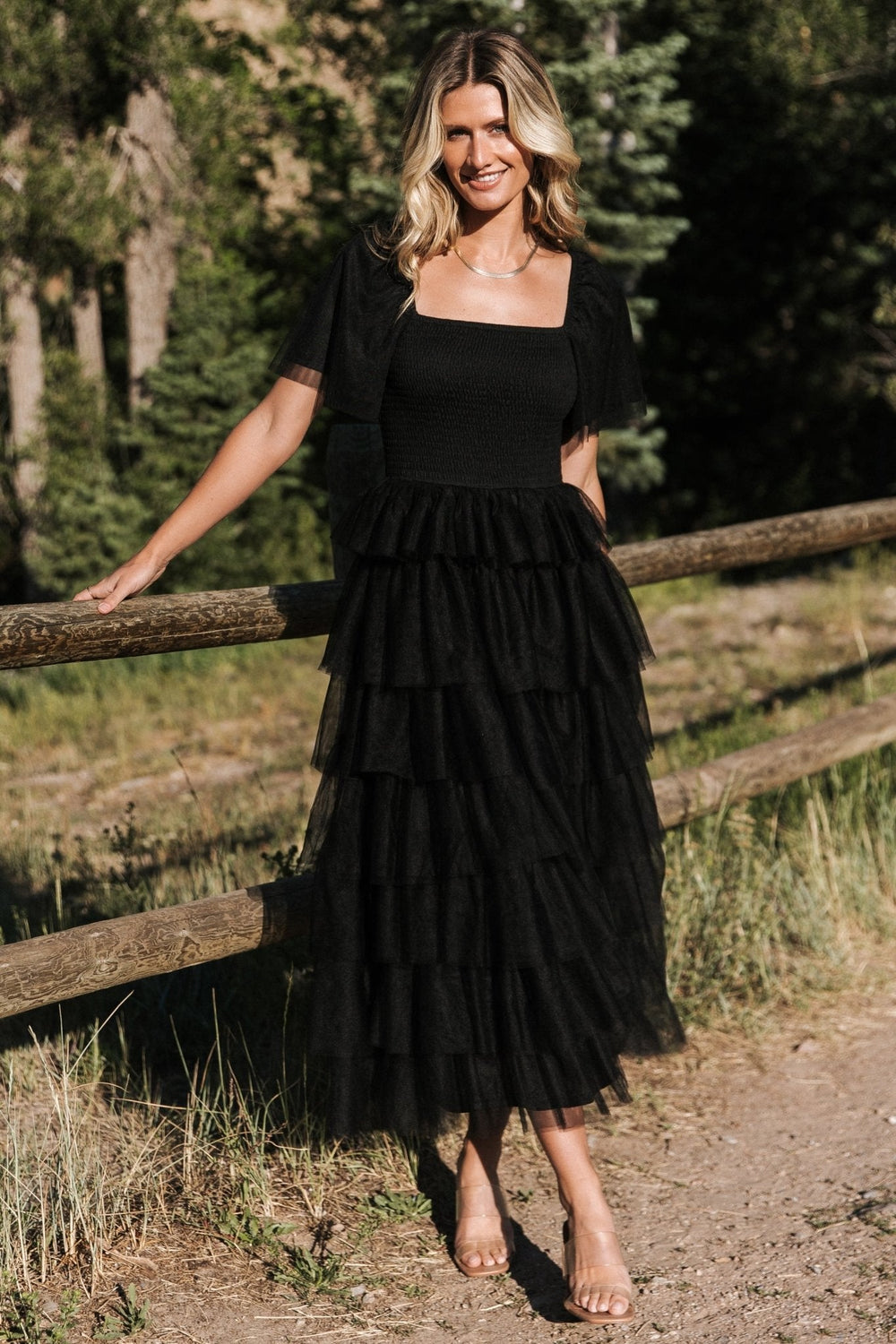 Cherise Tulle Tiered Dress | Baltic Born Black
