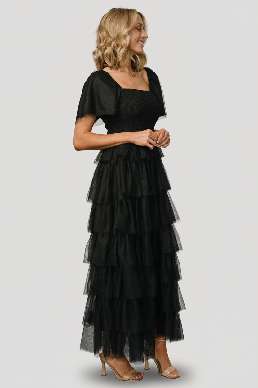 Cherise Tulle Tiered Dress | Baltic Born Black