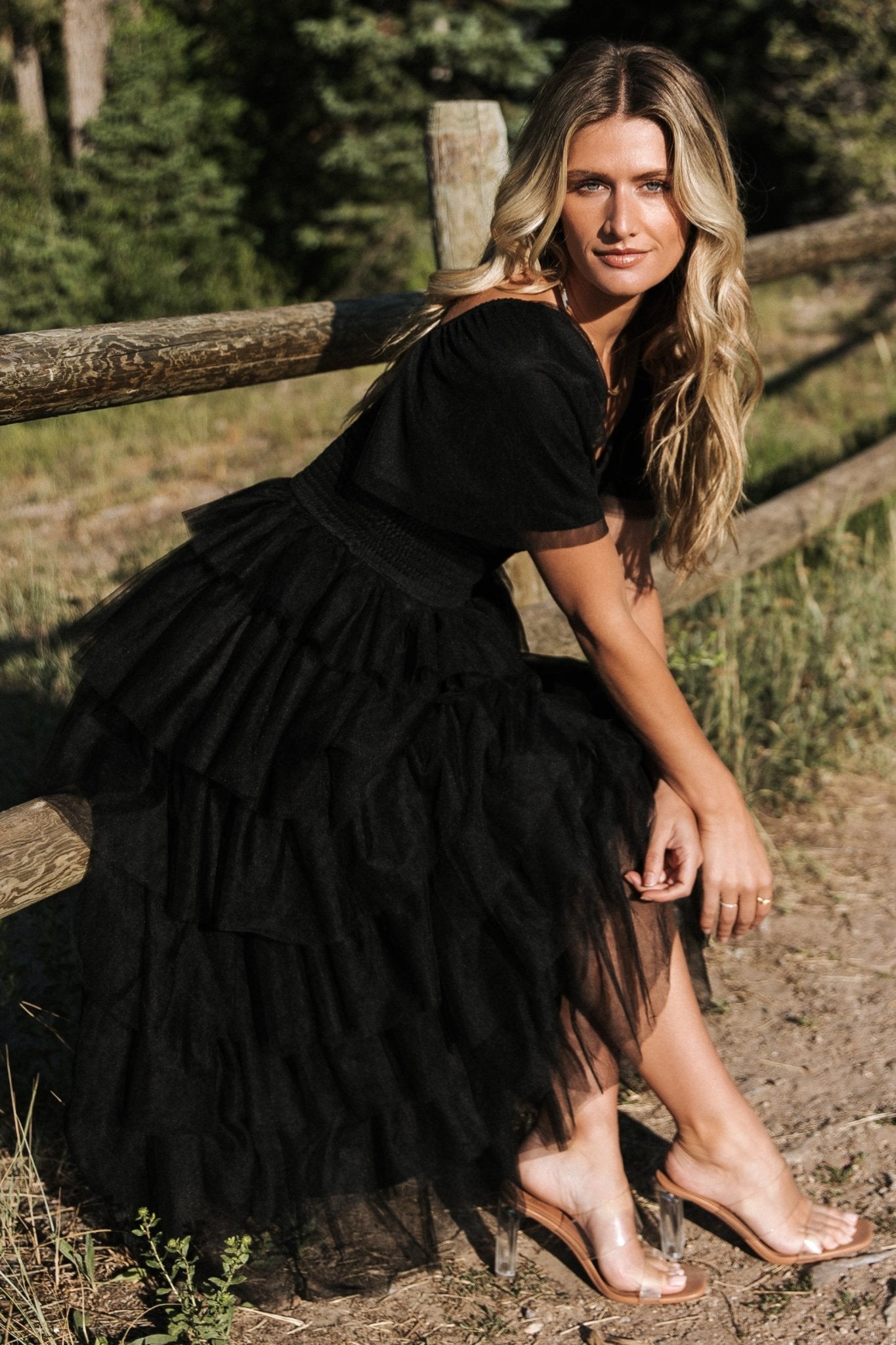 Cherise Tulle Tiered Dress | Baltic Born Black