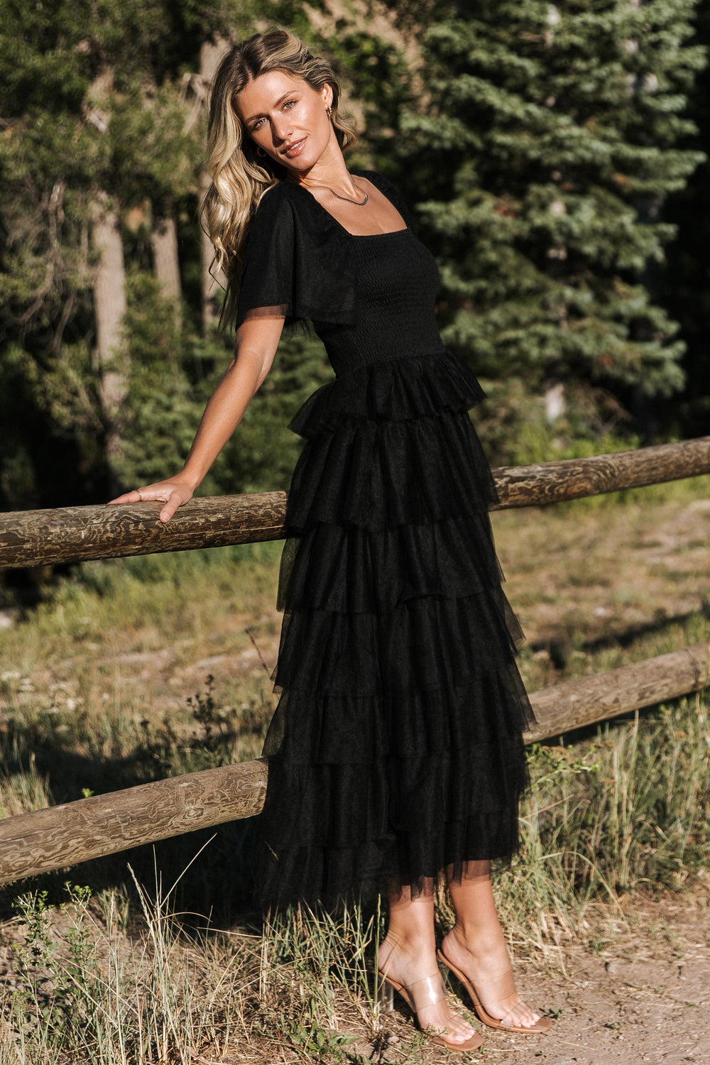 Cherise Tulle Tiered Dress | Baltic Born Black