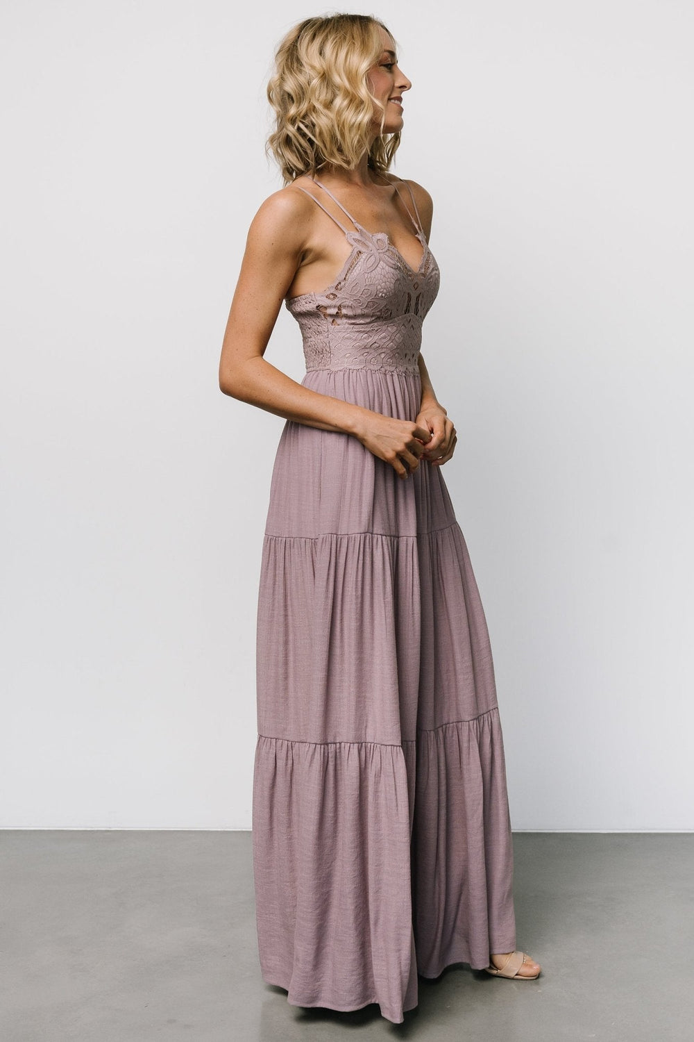 Summerlin Lace Top Maxi Dress | Baltic Born Dusty Mauve