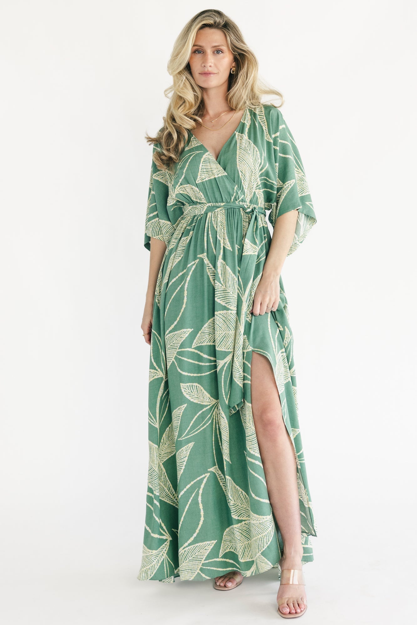 Kalea Maxi Dress | Baltic Born Green + Off White