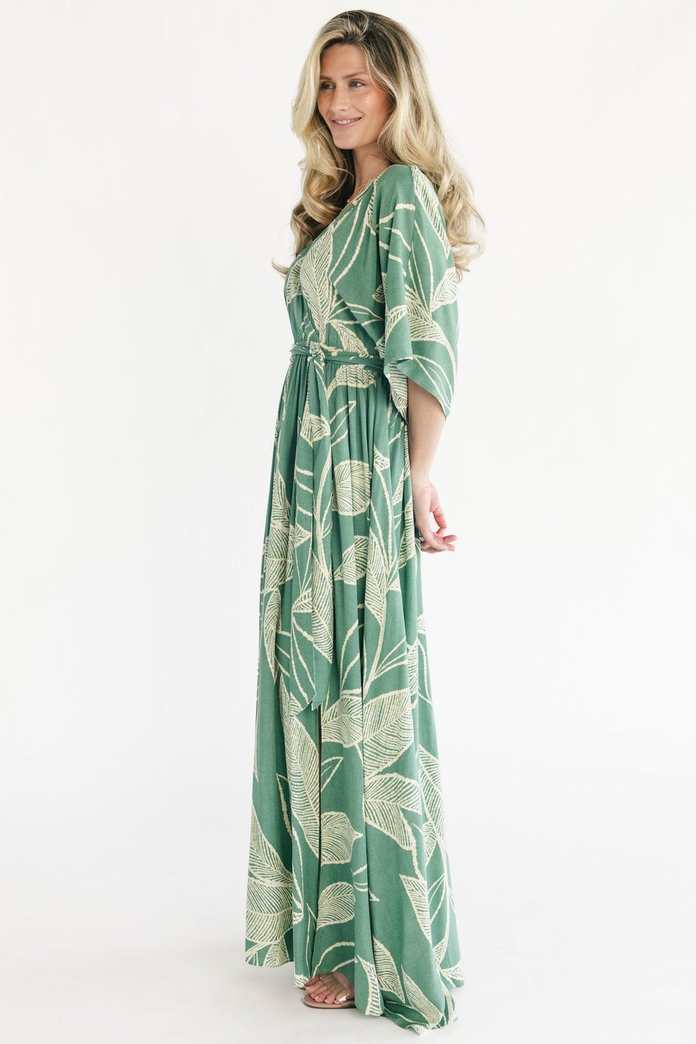 Kalea Maxi Dress | Baltic Born Green + Off White