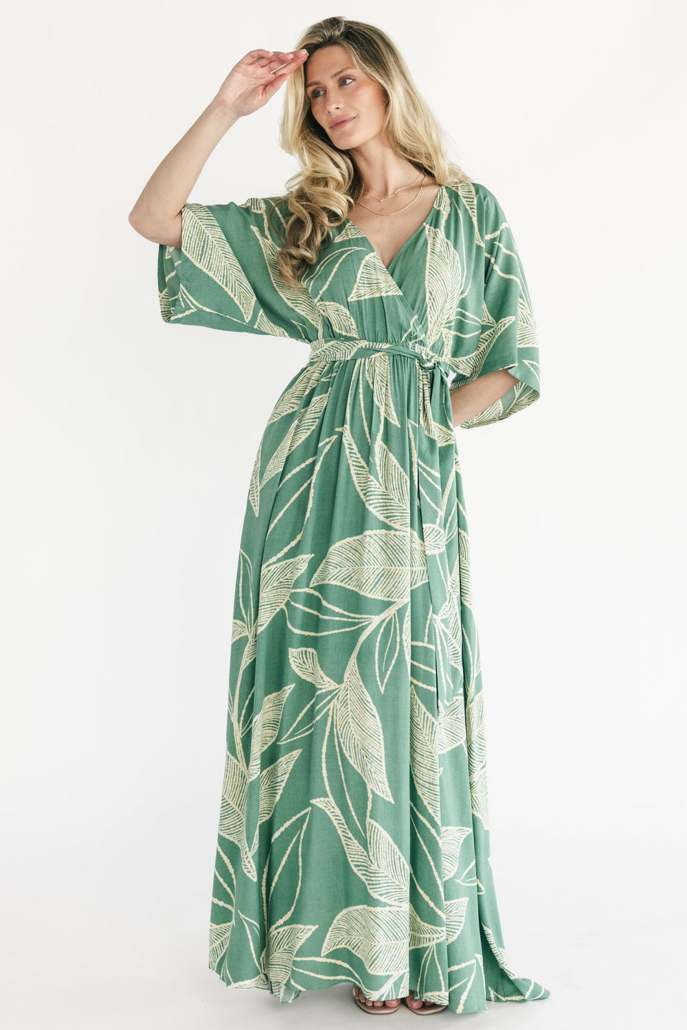 Kalea Maxi Dress | Baltic Born Green + Off White
