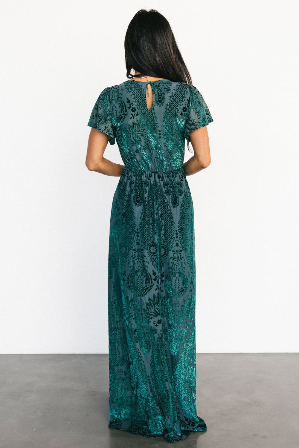 Kimberly Velvet Maxi Dress | Baltic Born Emerald