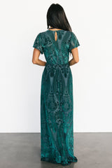 Kimberly Velvet Maxi Dress | Baltic Born Emerald
