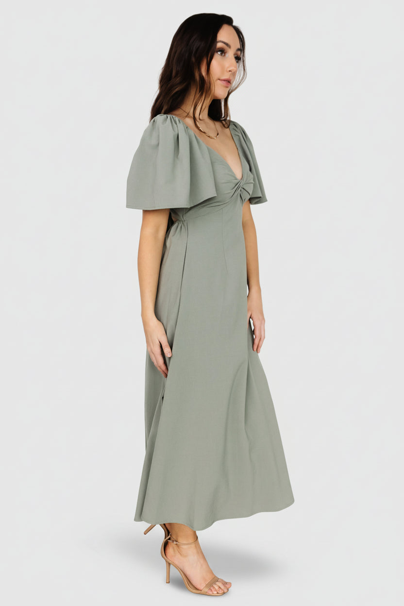 Indie Back Tie Dress | Baltic Born Dusty Green