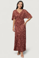 Sevilla Mesh Maxi Dress | Baltic Born Marsala