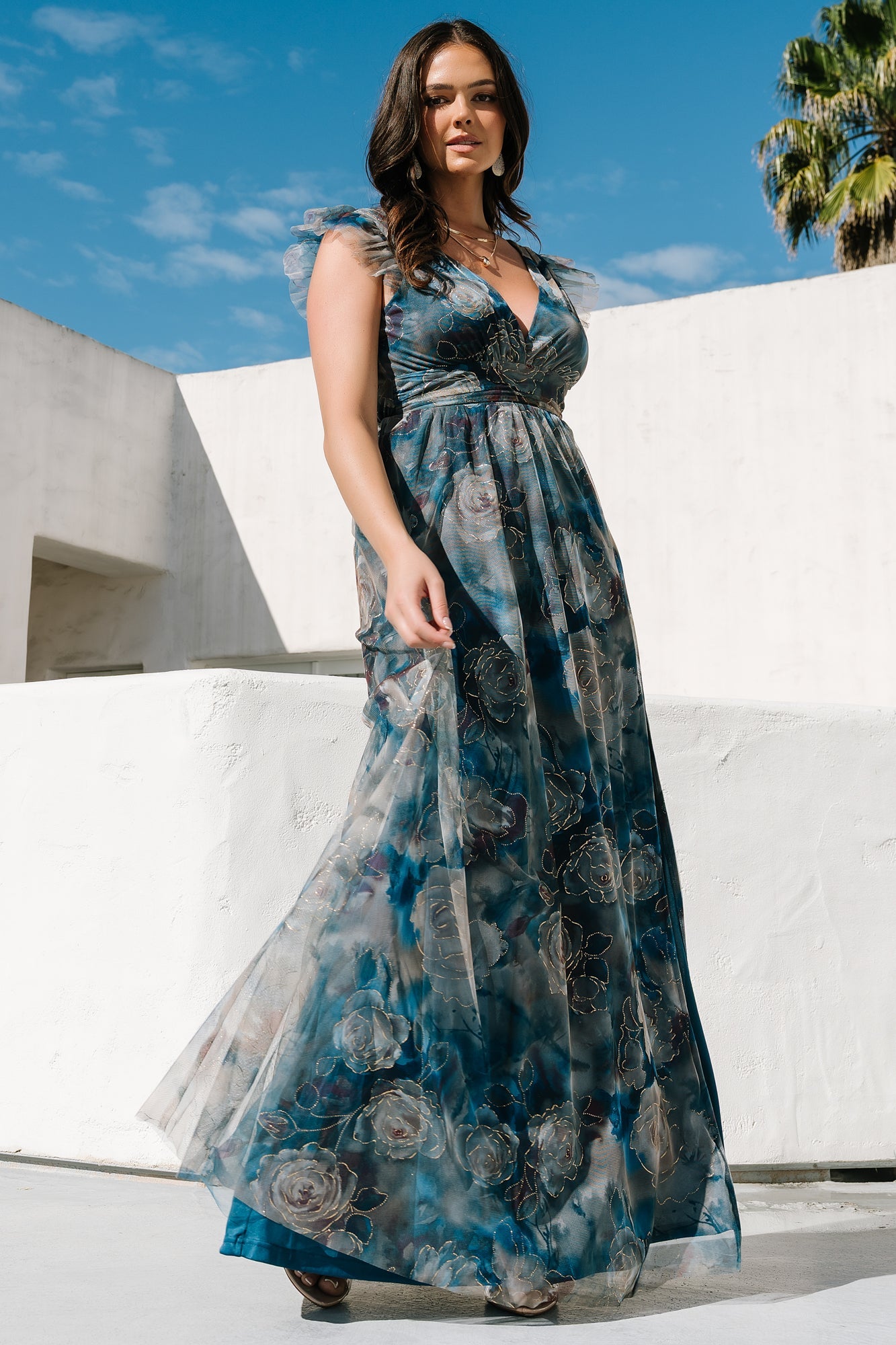 Adelyn Maxi Dress | Baltic Born Blue Floral