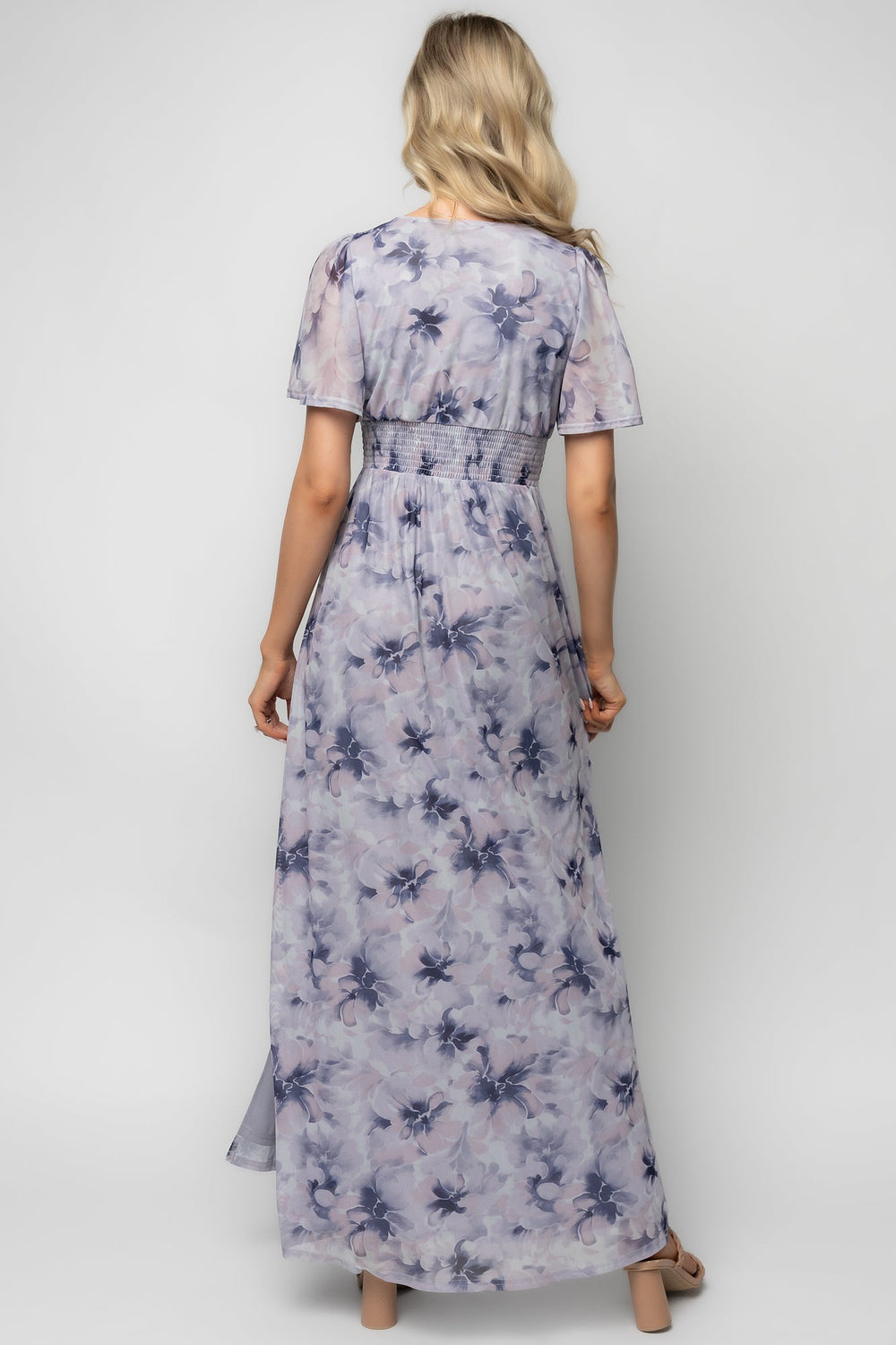 Arianne Mesh Maxi Dress | Baltic Born Dusty Lavender Print