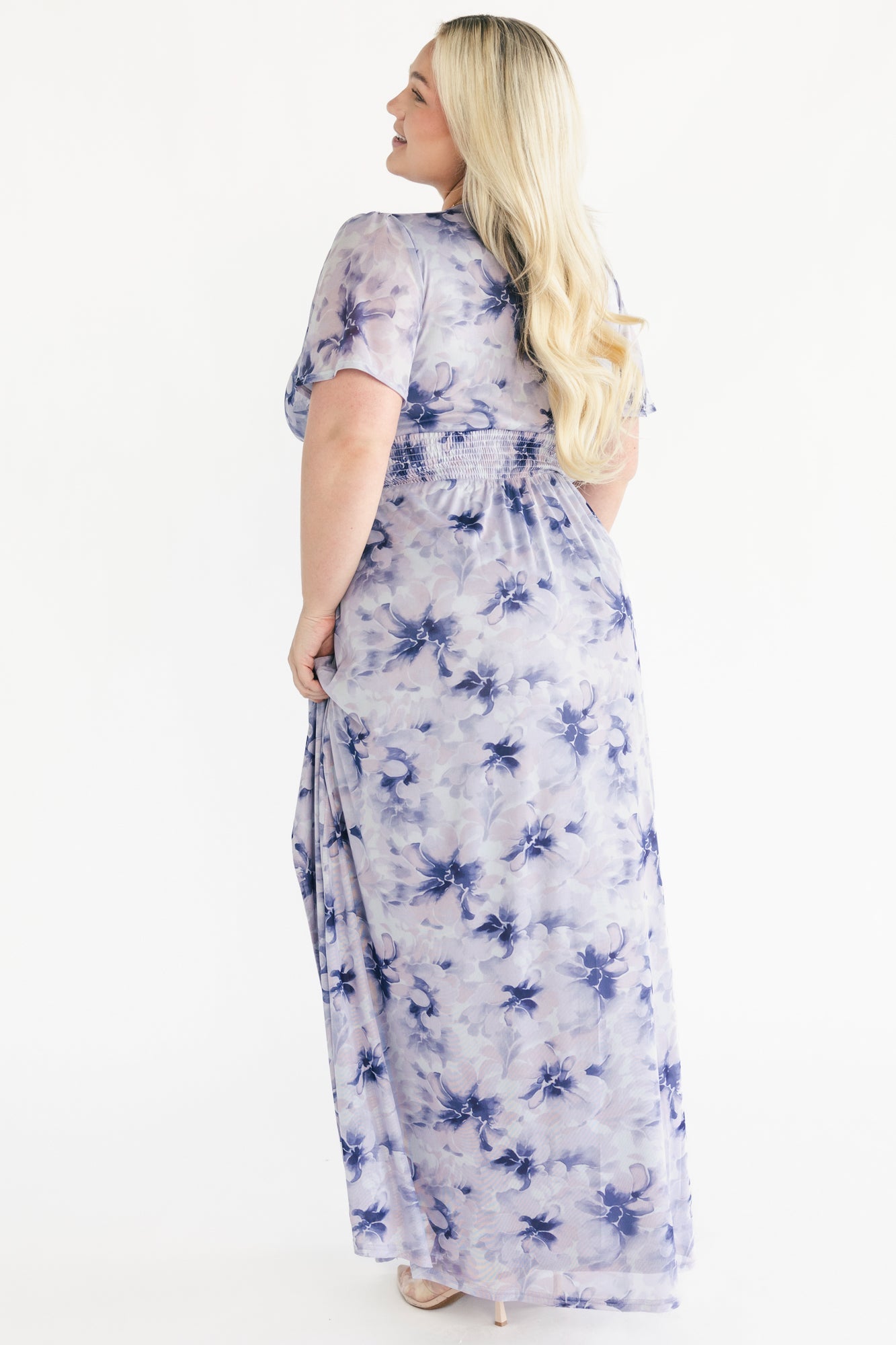 Arianne Mesh Maxi Dress | Baltic Born Dusty Lavender Print