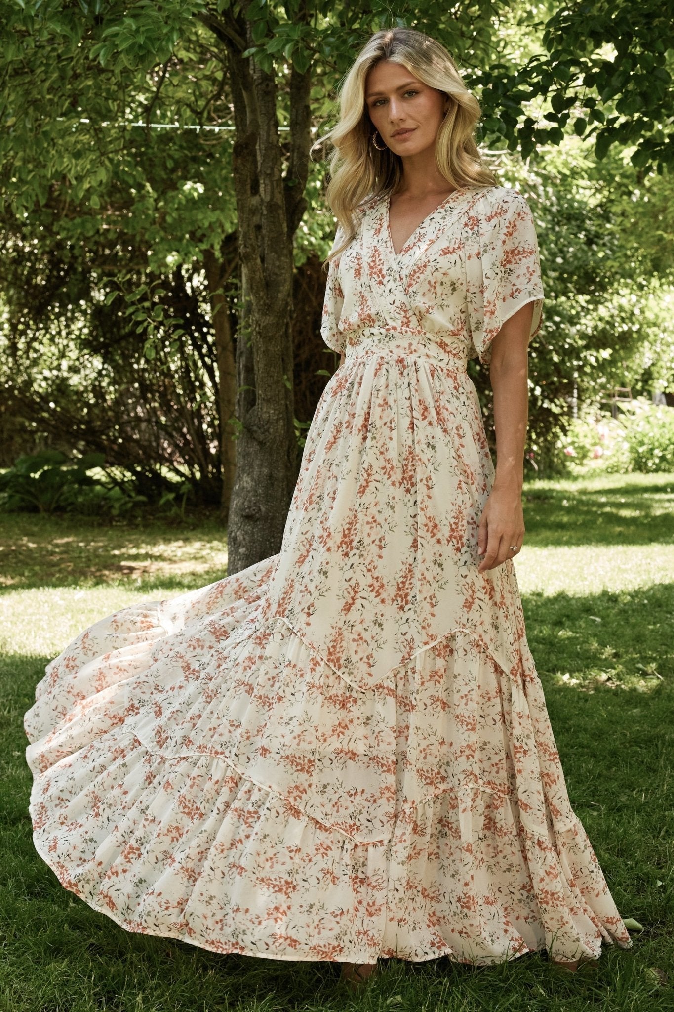 Katherine Maxi Dress | Baltic Born Cream + Rust Floral