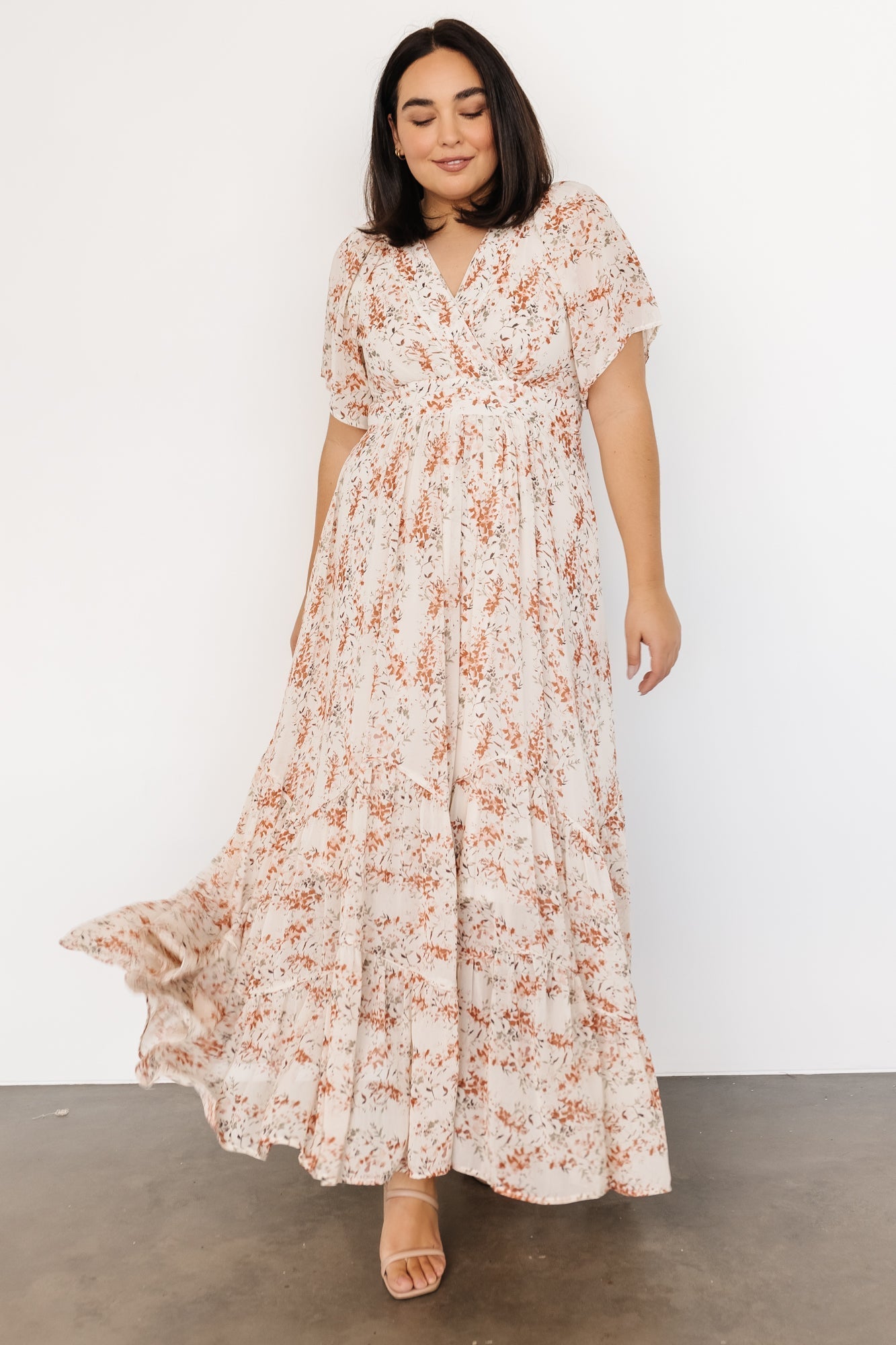 Katherine Maxi Dress | Baltic Born Cream + Rust Floral