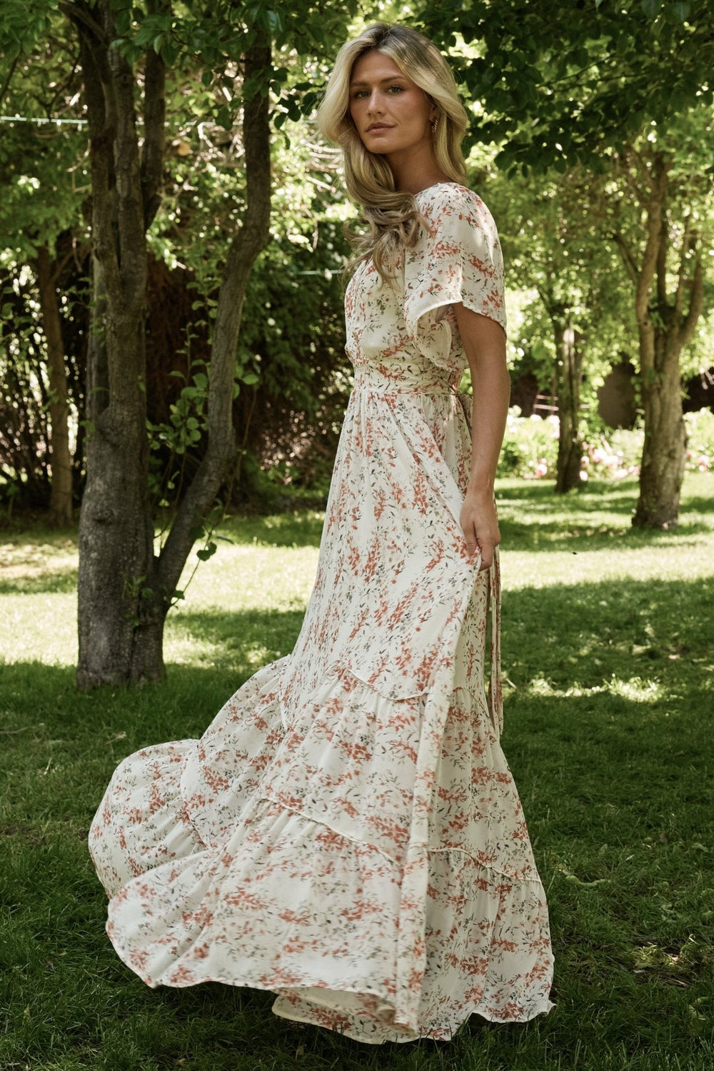 Katherine Maxi Dress | Baltic Born Cream + Rust Floral
