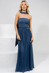 Elias Strapless Maxi Dress | Baltic Born Deep Blue