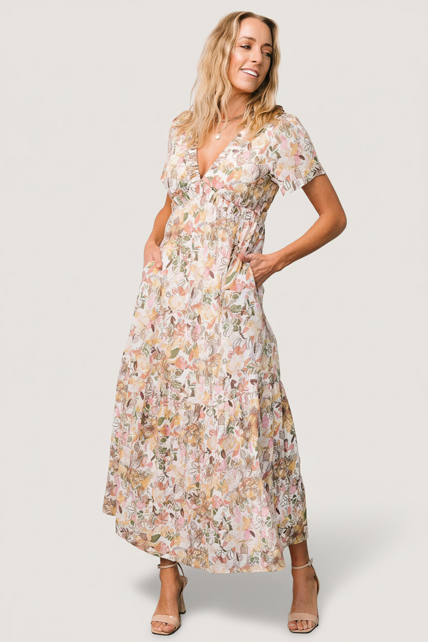 Cassie Short Sleeve Dress | Baltic Born Multi Floral