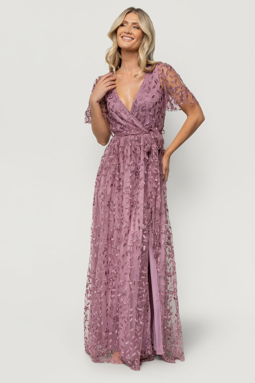 Marseille Embossed Maxi Dress | Baltic Born Lavender