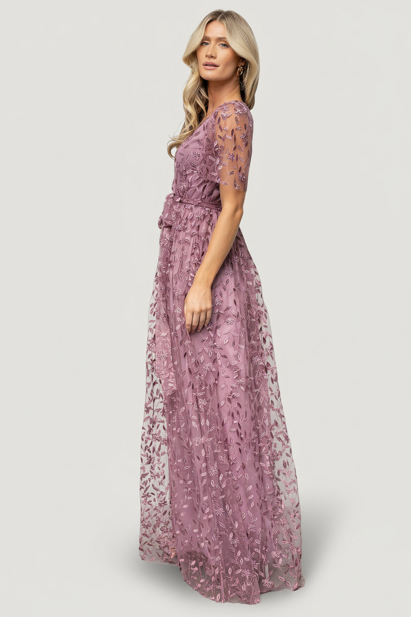Marseille Embossed Maxi Dress | Baltic Born Lavender