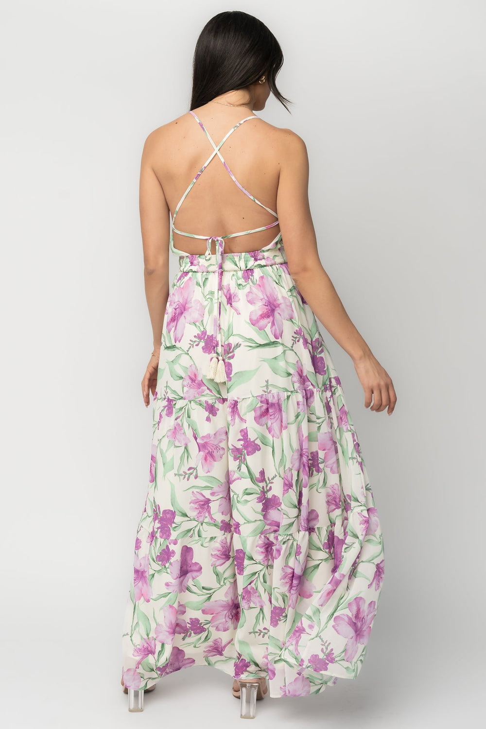 Lina Maxi Dress | Baltic Born Purple + White Floral