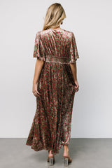 Irina Velvet Maxi Dress | Baltic Born Green Multi Floral