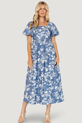 Graceland Maxi Dress | Baltic Born Slate + White Floral