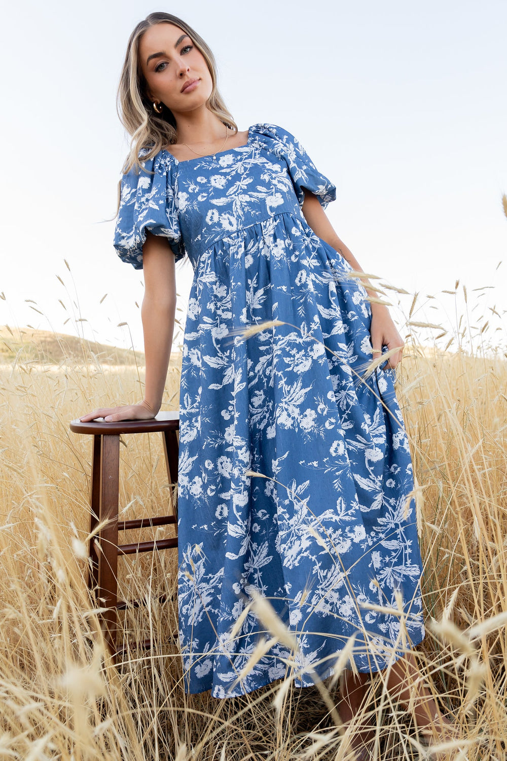 Graceland Maxi Dress | Baltic Born Slate + White Floral