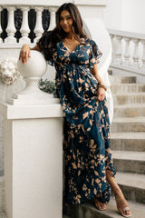 Lynlee Metallic Maxi Dress | Baltic Born Topaz