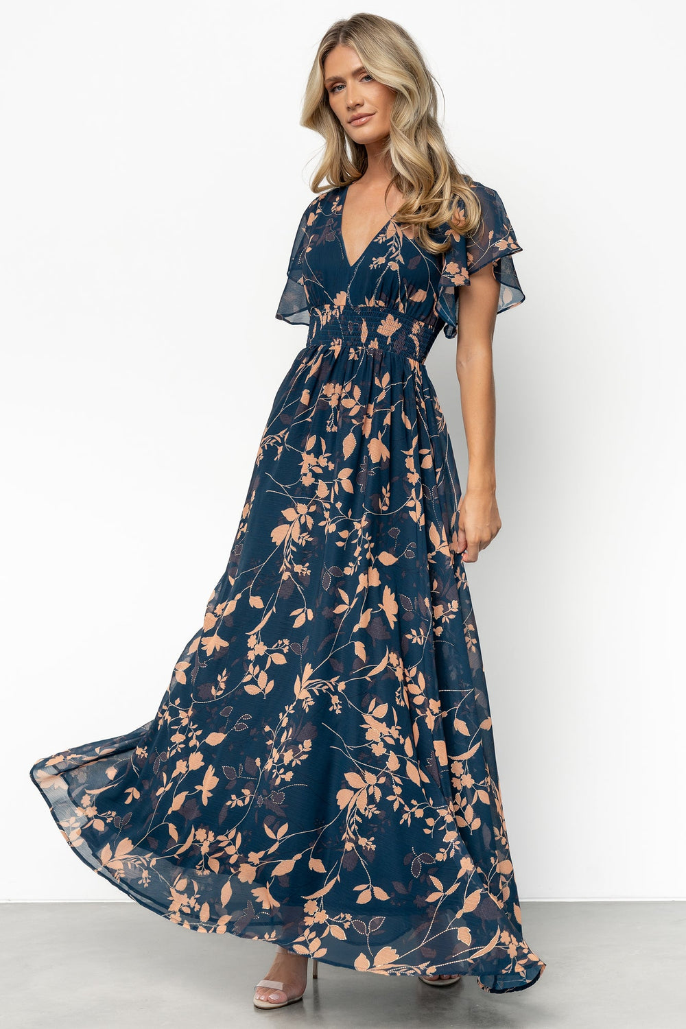 Lynlee Metallic Maxi Dress | Baltic Born Topaz