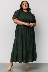 Loveland Geo Lace Maxi Dress | Baltic Born Dark Green