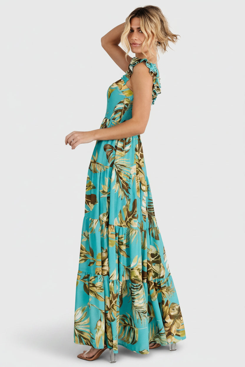 Encinitas Maxi Dress | Baltic Born Caribbean Blue Print