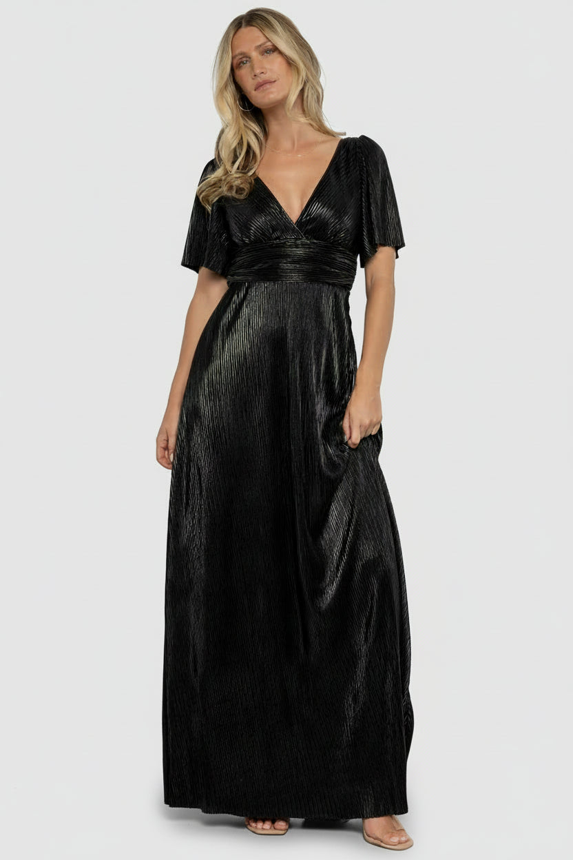 Venetian Pleated Gown | Baltic Born Black