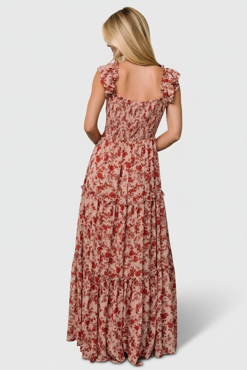 Martina Maxi Dress | Baltic Born Blush + Red