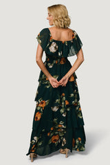 Carina Off Shoulder Maxi Dress | Baltic Born Deep Topaz Floral