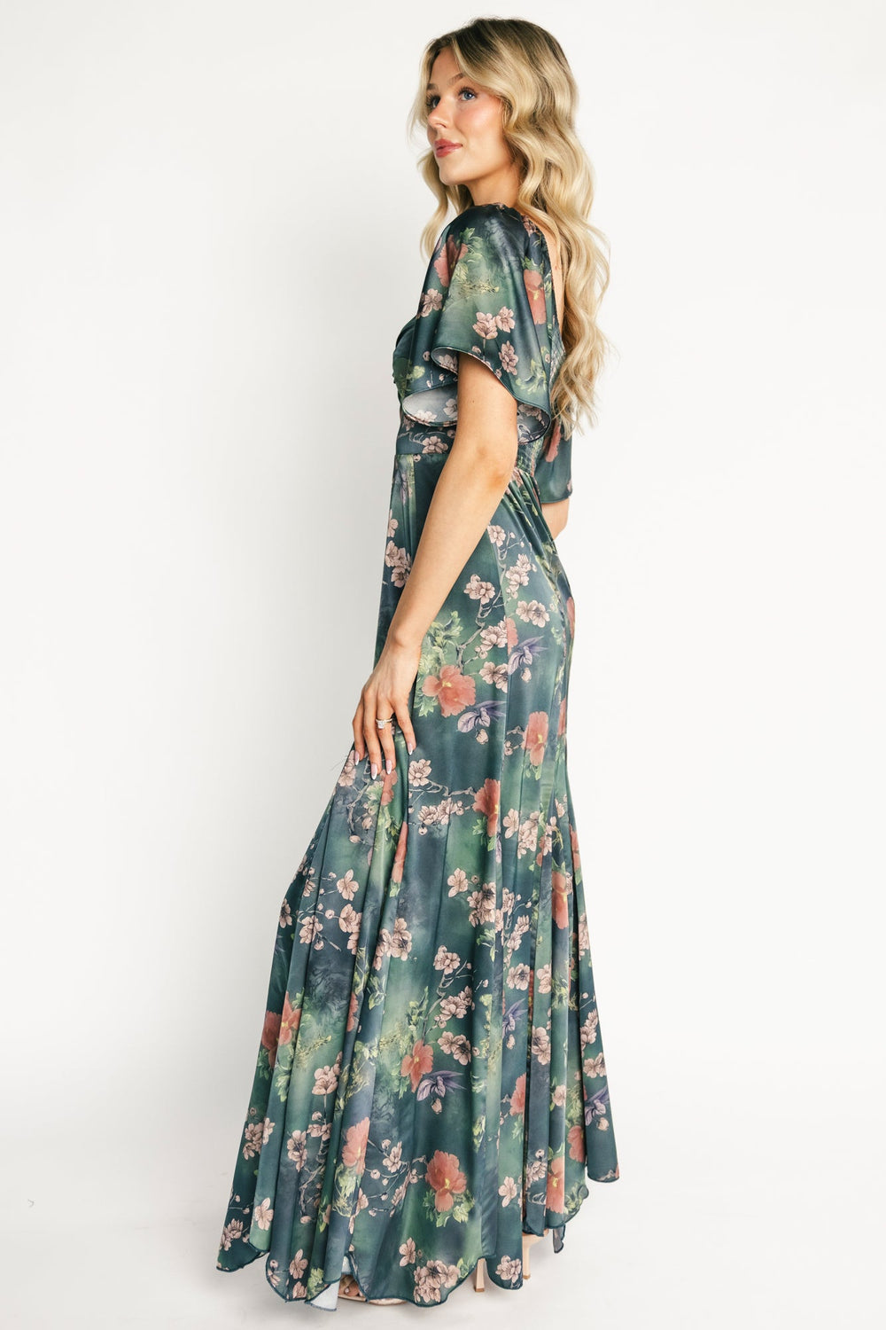Caterina Maxi Dress | Baltic Born Dark Green Floral