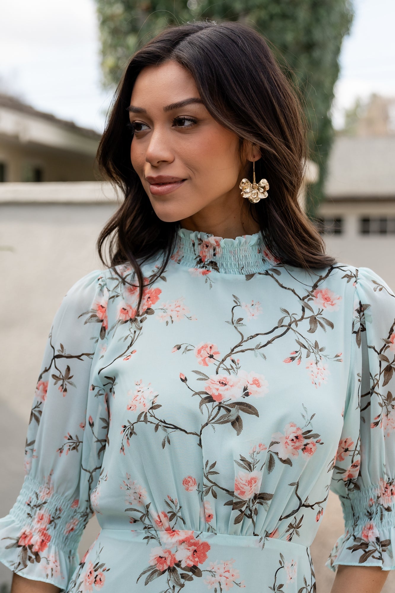 Marie Mock Neck Maxi Dress | Baltic Born Sage Floral