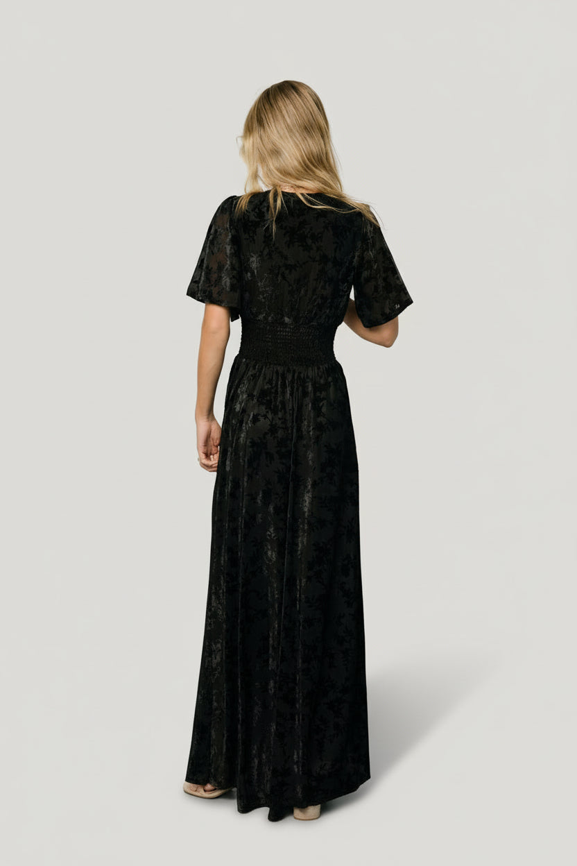 Veronica Velvet Maxi Dress | Baltic Born Black