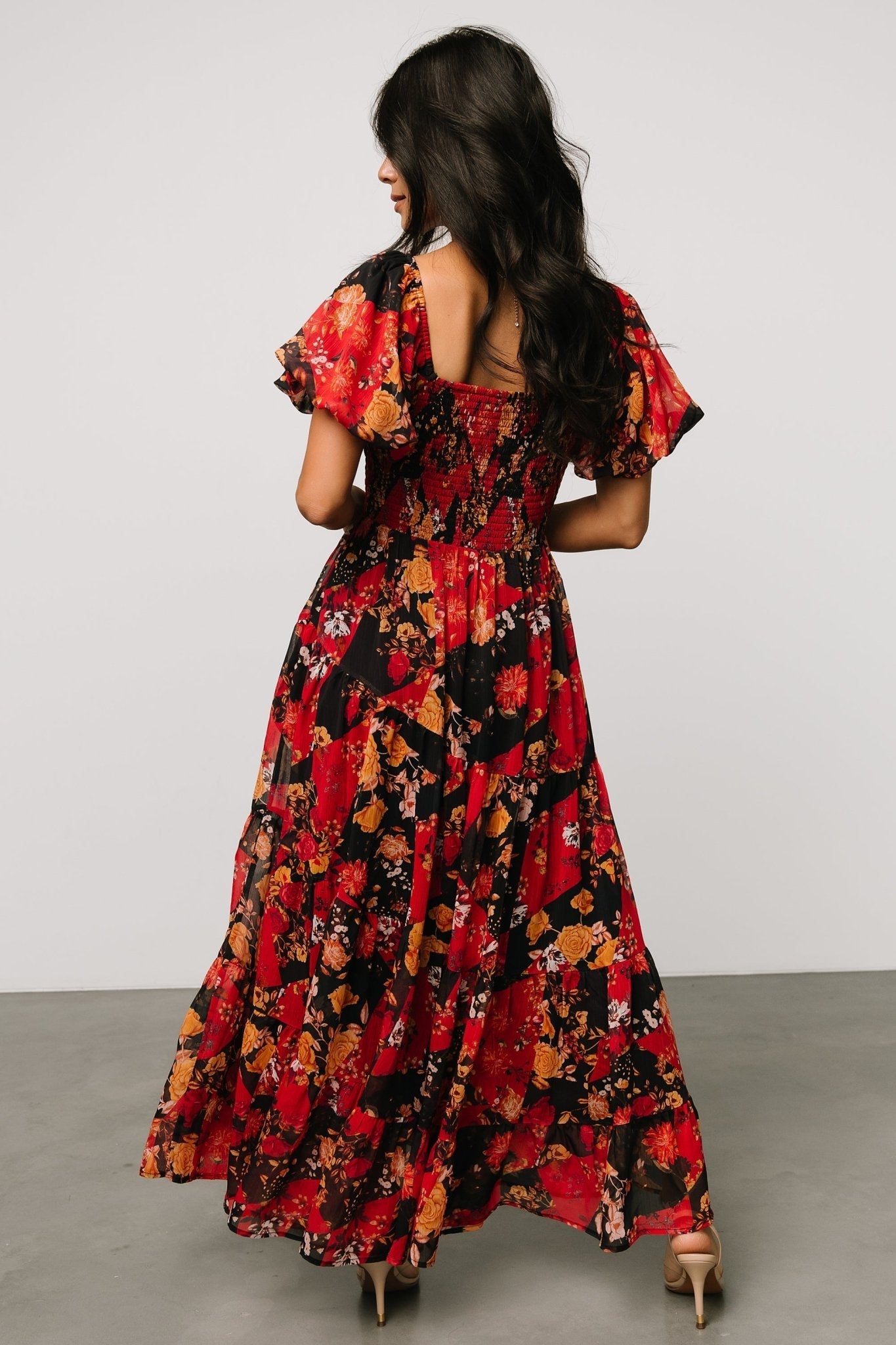 Suzy Maxi Dress | Baltic Born Black + Red Multi