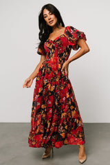 Suzy Maxi Dress | Baltic Born Black + Red Multi