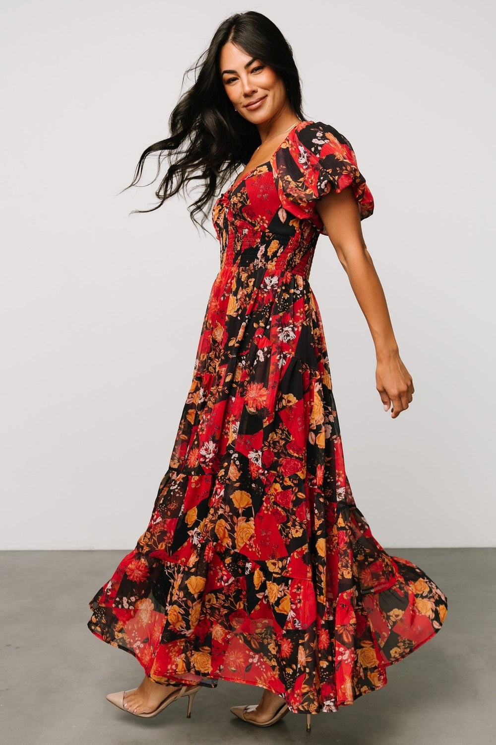 Suzy Maxi Dress | Baltic Born Black + Red Multi