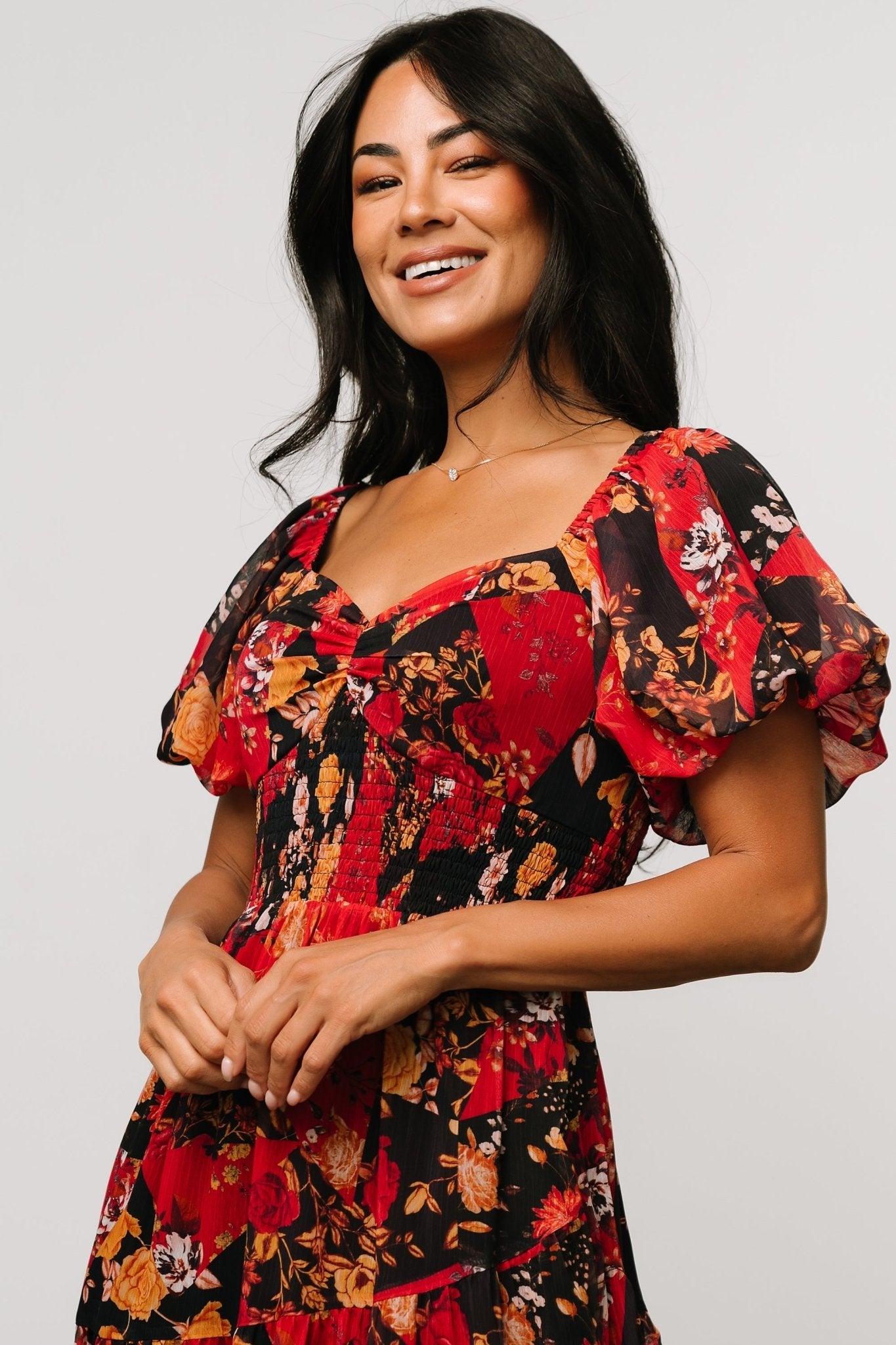 Suzy Maxi Dress | Baltic Born Black + Red Multi