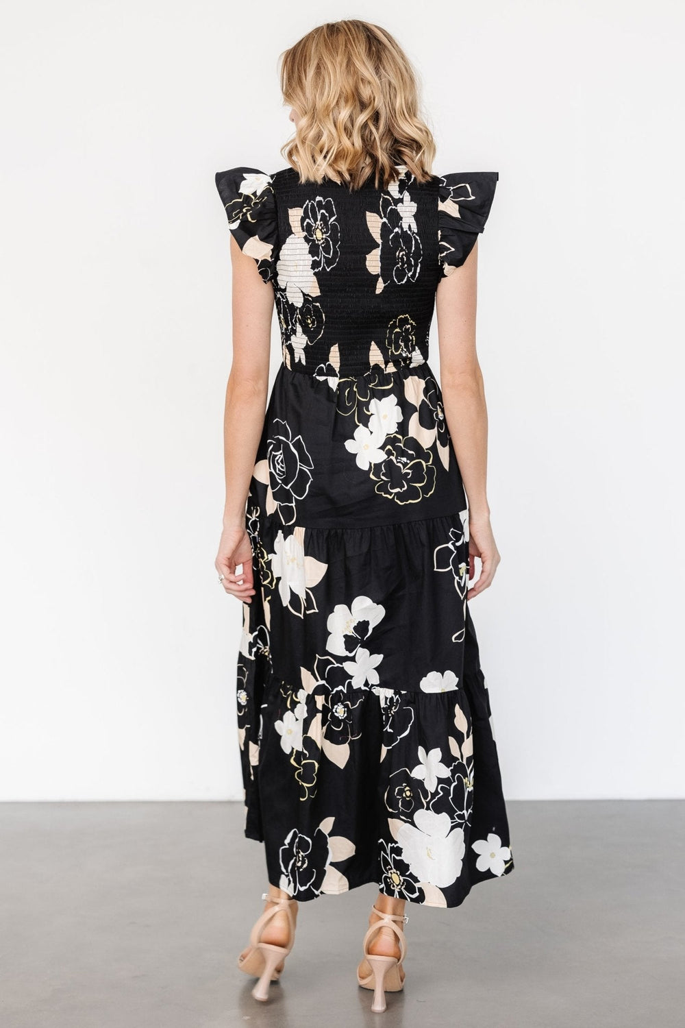 Ranchero Smocked Maxi Dress | Baltic Born Black Print