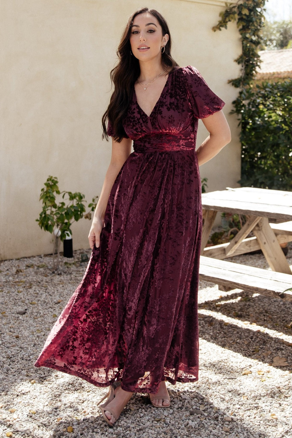 Leslie Velvet Maxi Dress | Baltic Born Mulberry