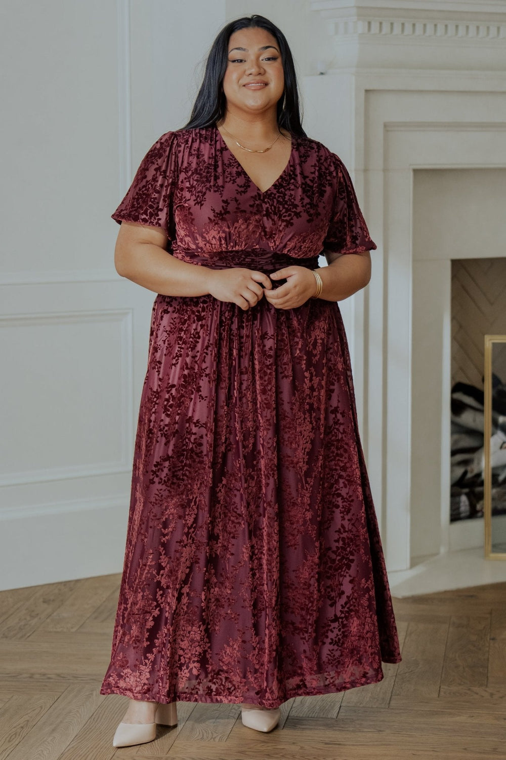 Leslie Velvet Maxi Dress | Baltic Born Mulberry
