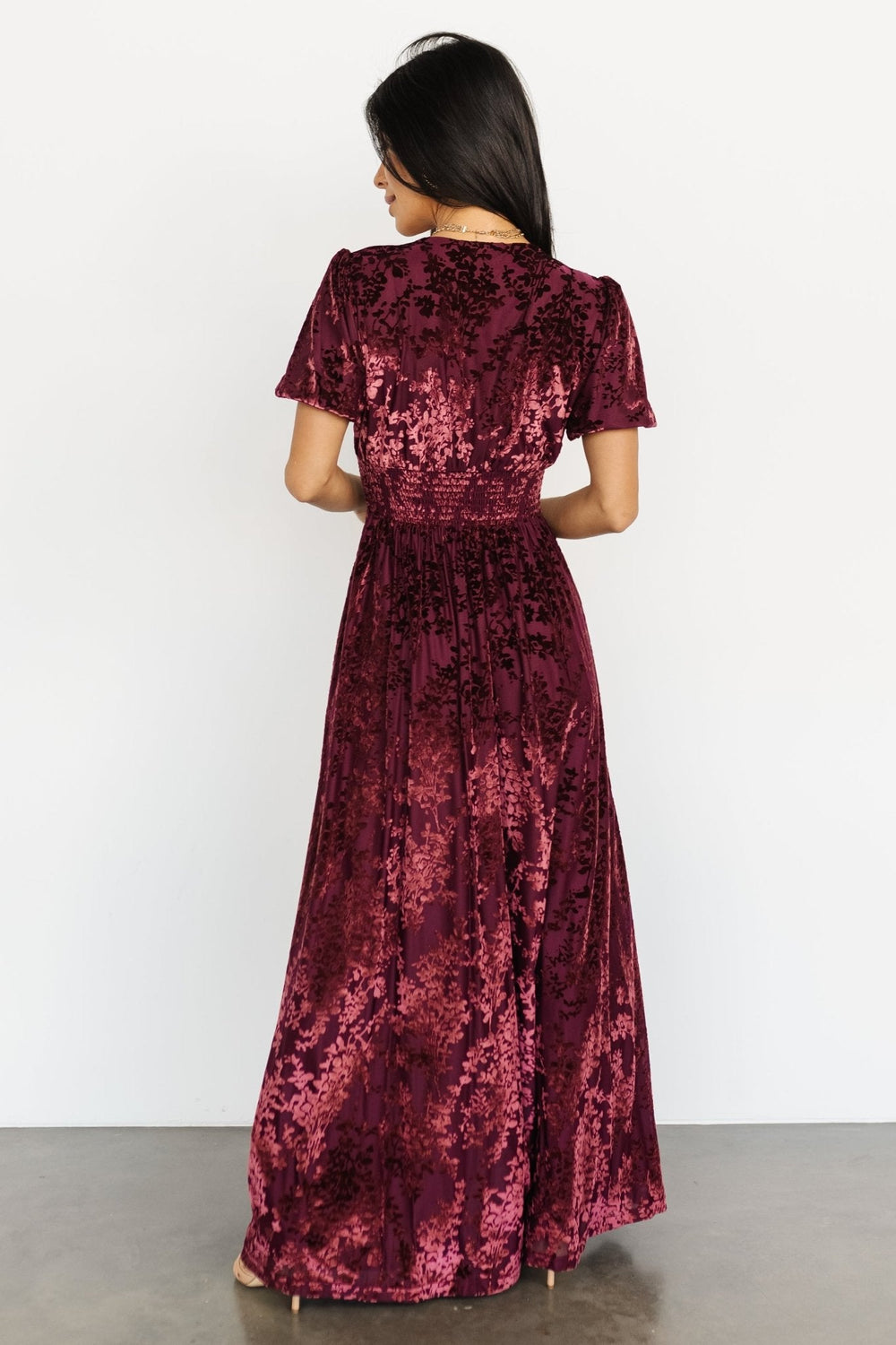 Leslie Velvet Maxi Dress | Baltic Born Mulberry