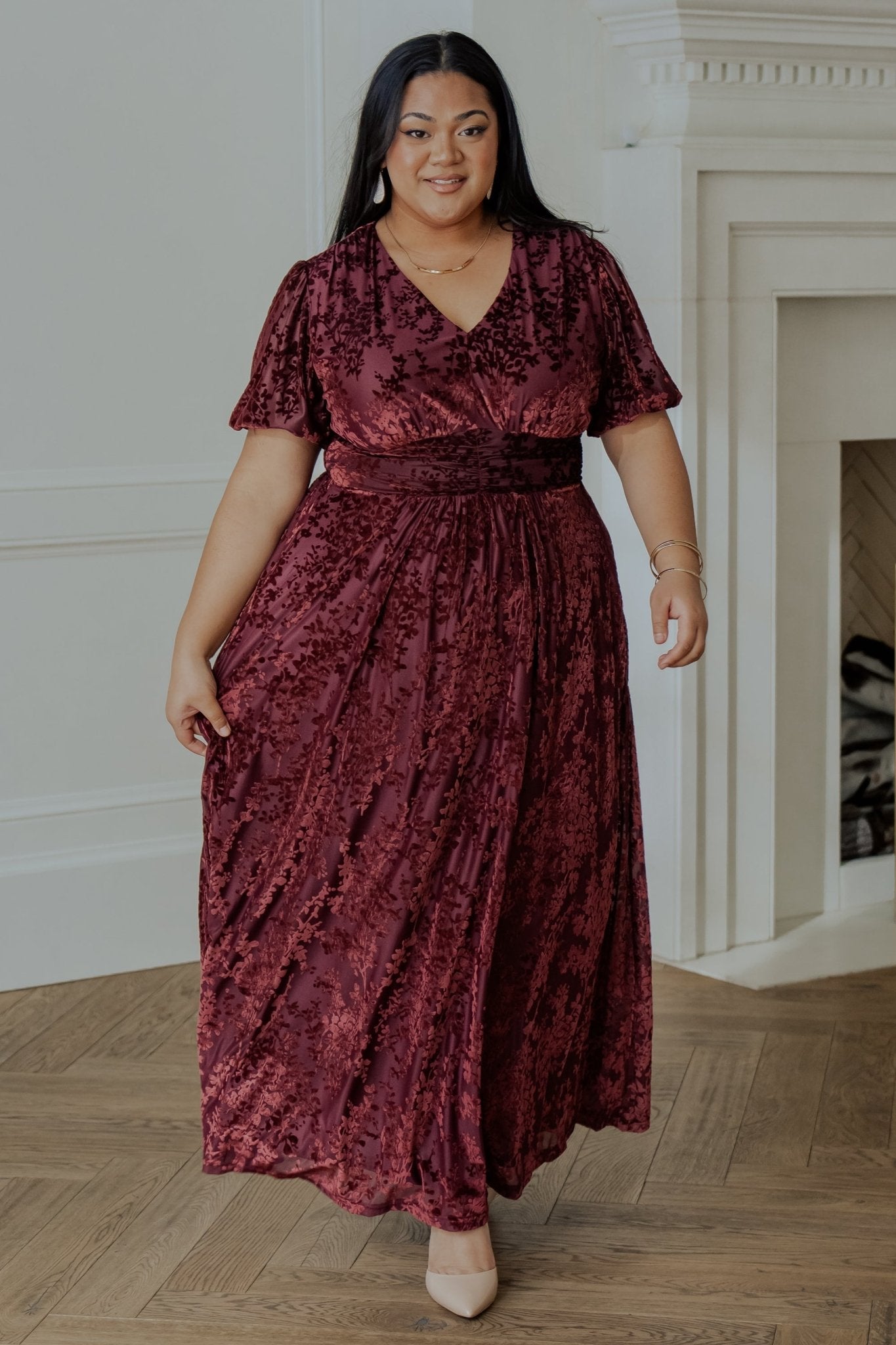 Leslie Velvet Maxi Dress | Baltic Born Mulberry