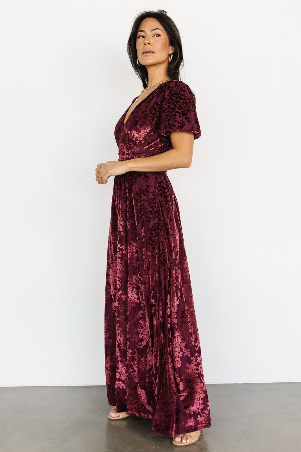 Leslie Velvet Maxi Dress | Baltic Born Mulberry