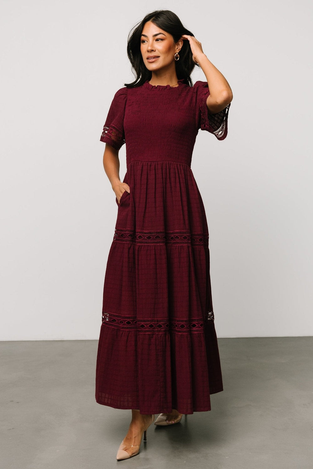 Loveland Geo Lace Maxi Dress | Baltic Born Mulberry