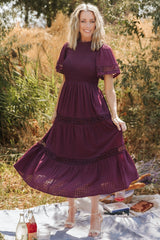 Loveland Geo Lace Maxi Dress | Baltic Born Mulberry